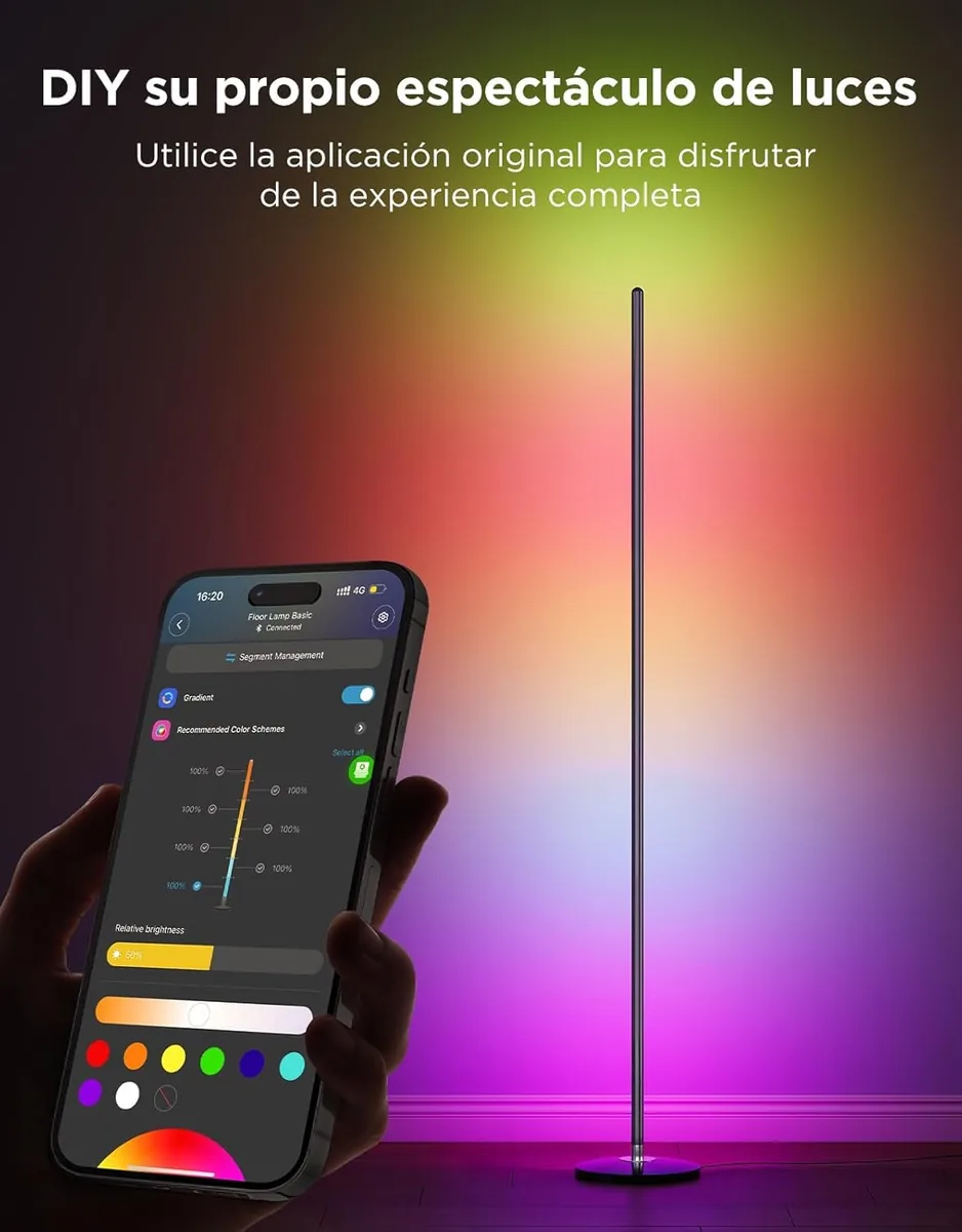 Govee Lámpara de Pie RGBIC LED (H6076) — 136 cm, con Matter — imagen 2