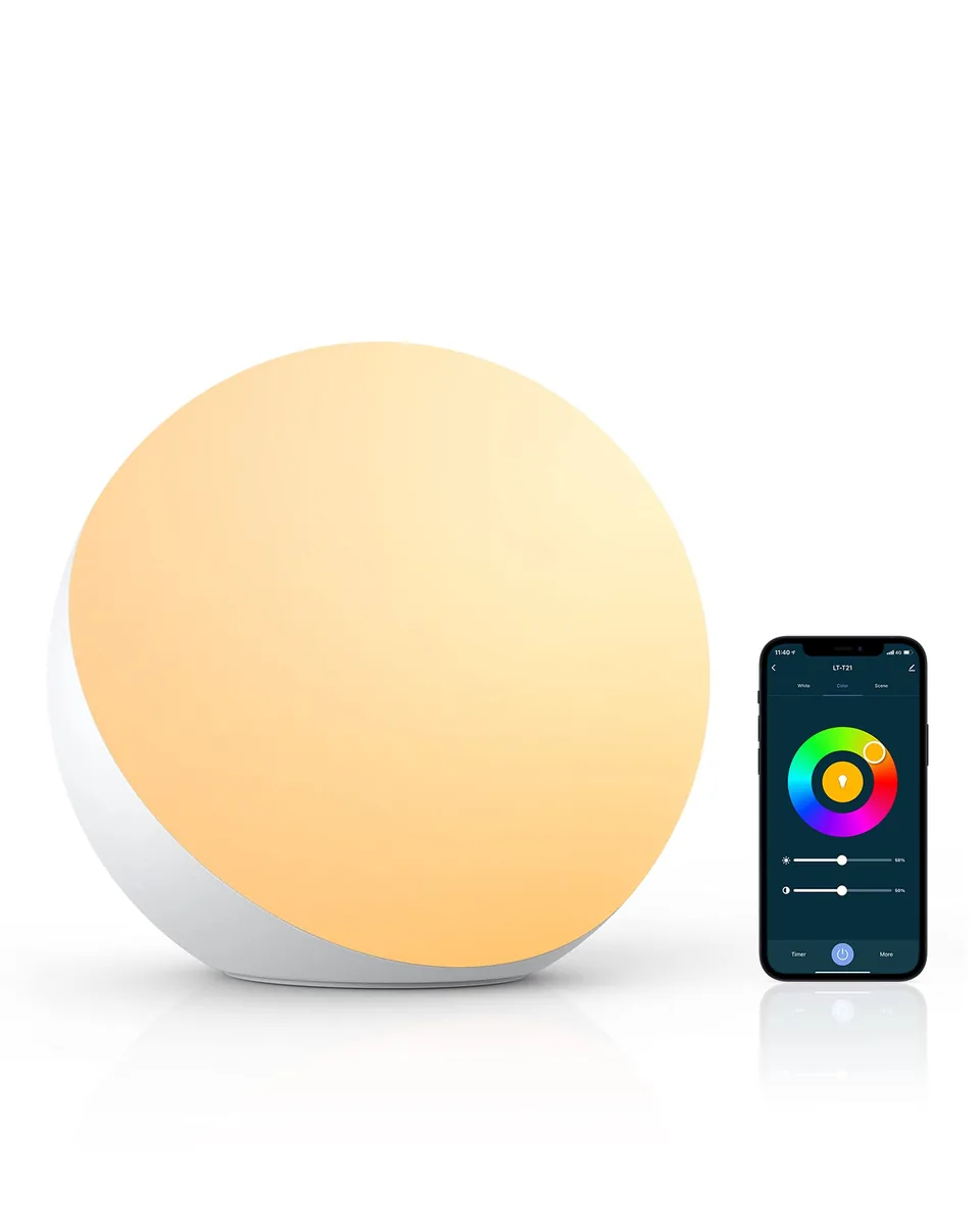 Hifree T21 — lámpara de mesita inteligente RGB con control táctil