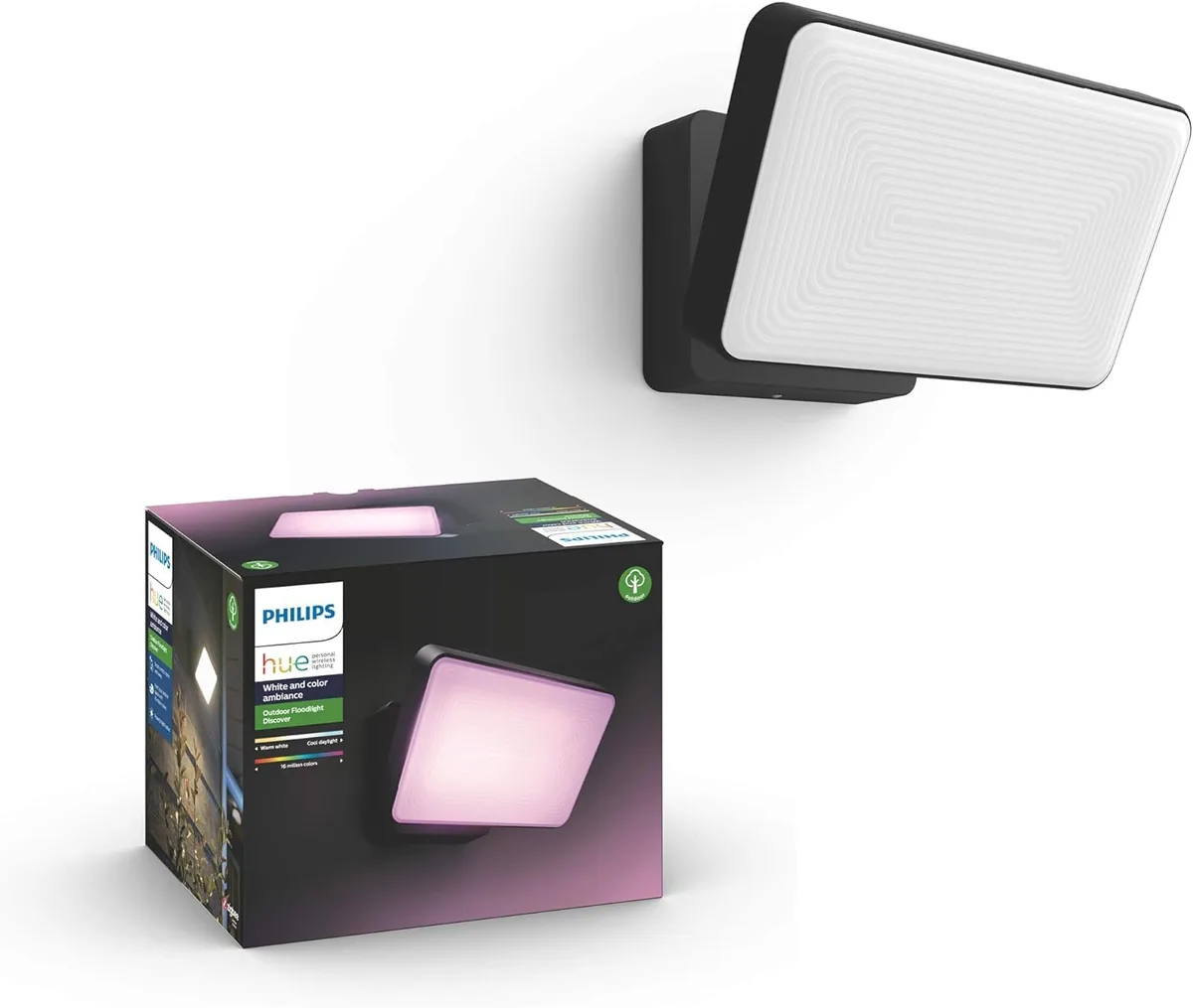 Philips Hue Discover — foco proyector LED de exterior, luz blanca y color