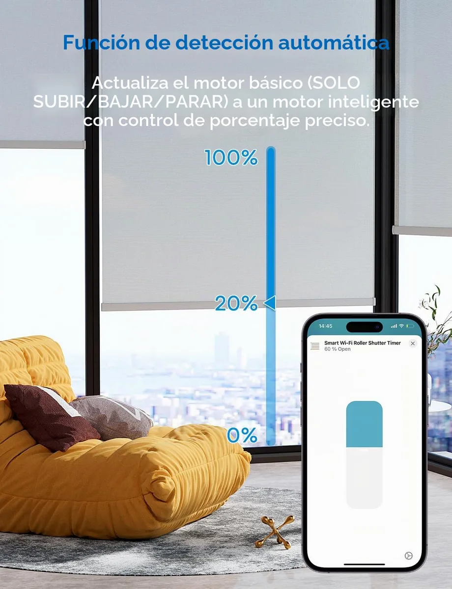 Meross MRS100 — interruptor táctil inteligente WiFi para persianas eléctricas (con HomeKit) — imagen 4
