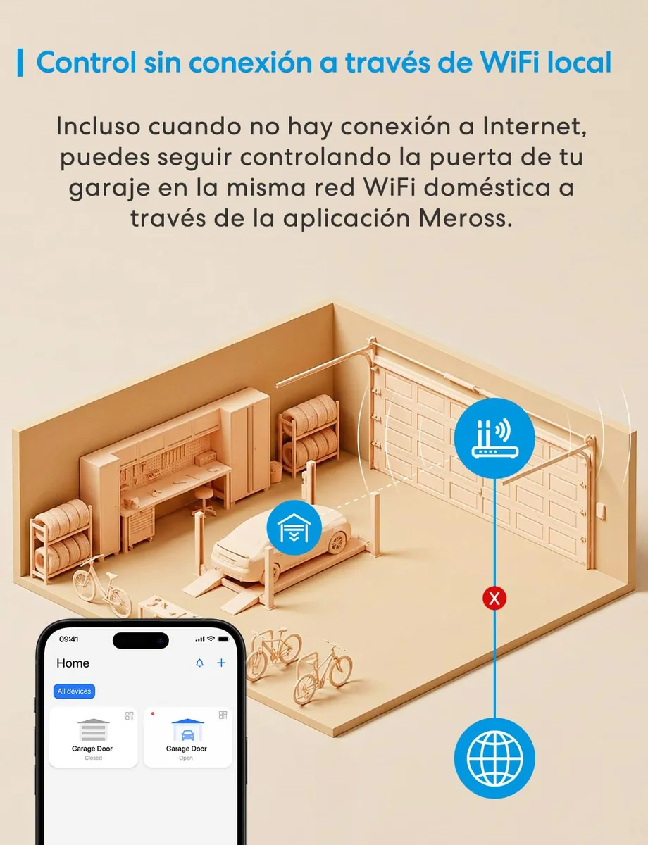 Meross MSG100 — abridor de puerta de garaje inteligente WiFi con HomeKit — imagen 8