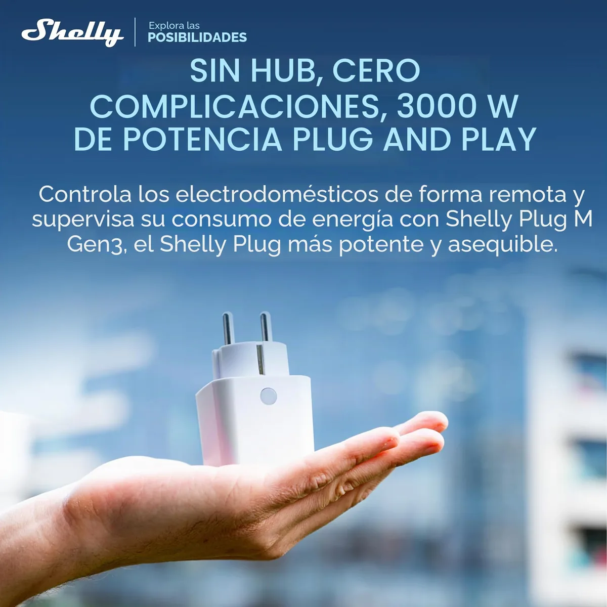 Shelly Plug M Gen3 — enchufe inteligente con Matter y medición (pack de 2) — imagen 2