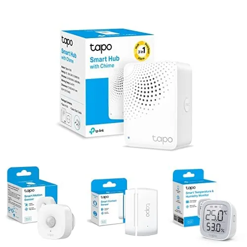 Tapo H100 + T110 + T100 — kit de inicio: hub, sensor de puerta y sensor de movimiento — imagen 2