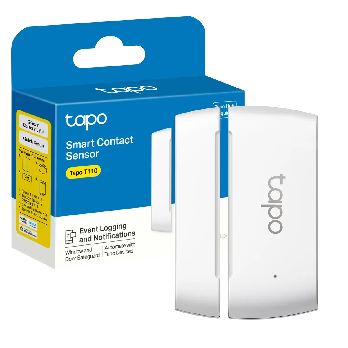 Tapo H100 + T110 + T100 — kit de inicio: hub, sensor de puerta y sensor de movimiento — imagen 4