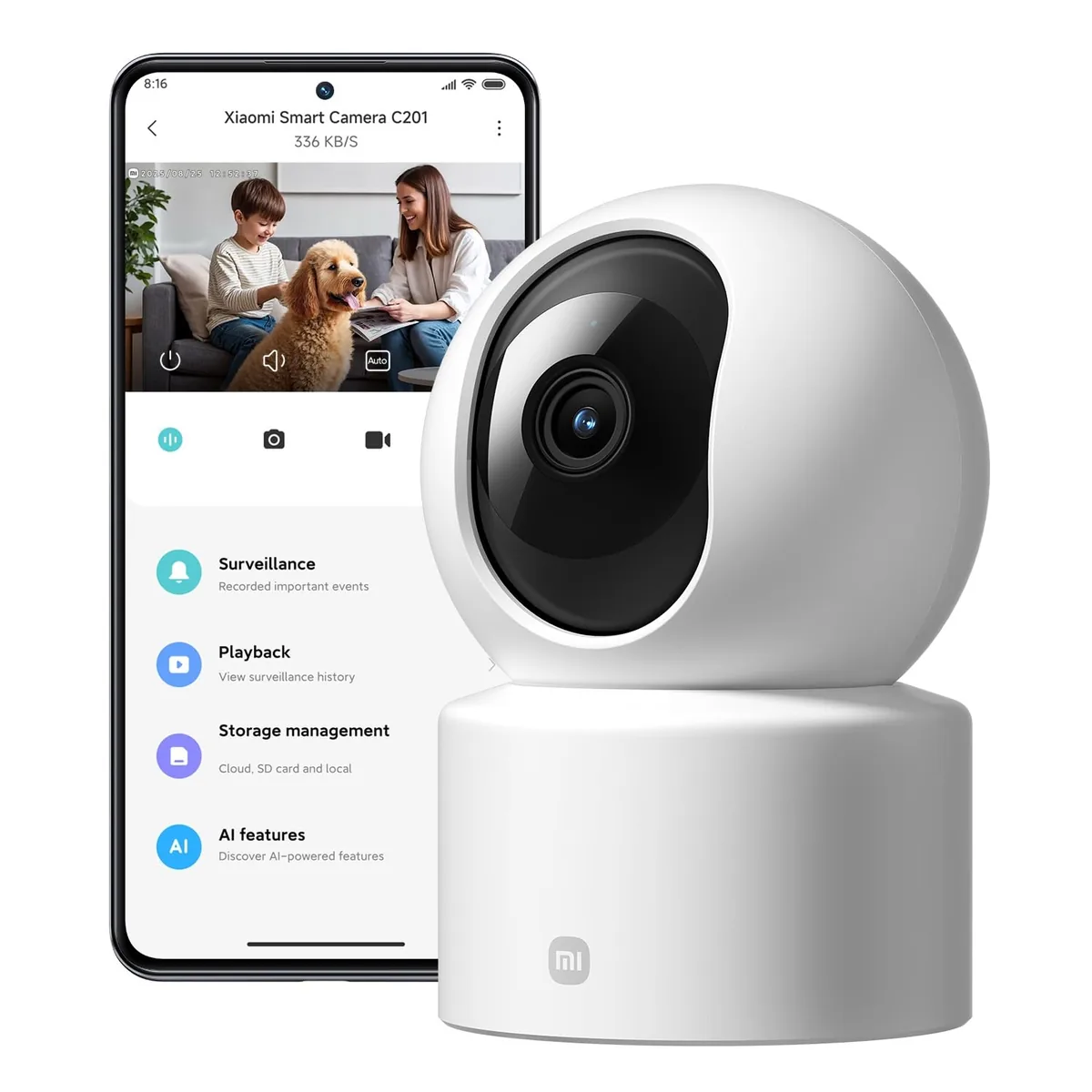 Xiaomi Smart Camera C201 — cámara de interior 1080p con giro 360°
